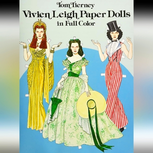 👉*VTG & NWT* VIVIEN LEIGH PAPER DOLLS in FULL COLOR~ UNCUT FASHIONS~1981 - Picture 4 of 4